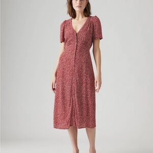 Levi’s Red Floral Midi Dress